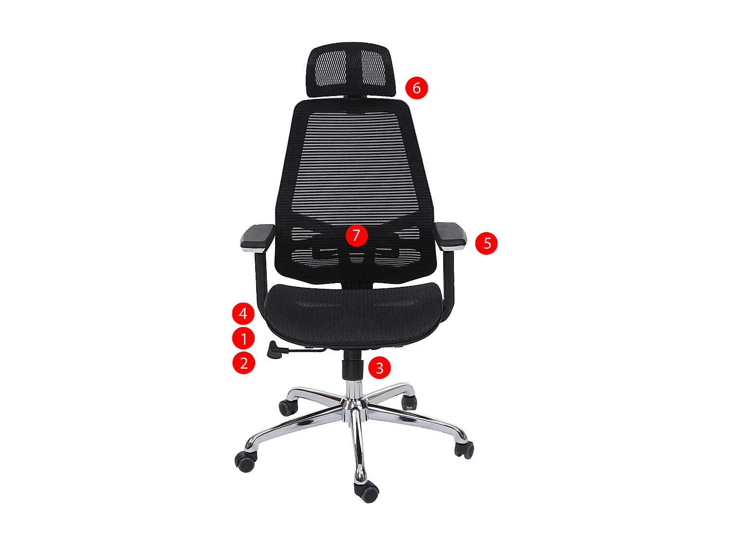 Kontorstol MCW-A58,  sort/sort
