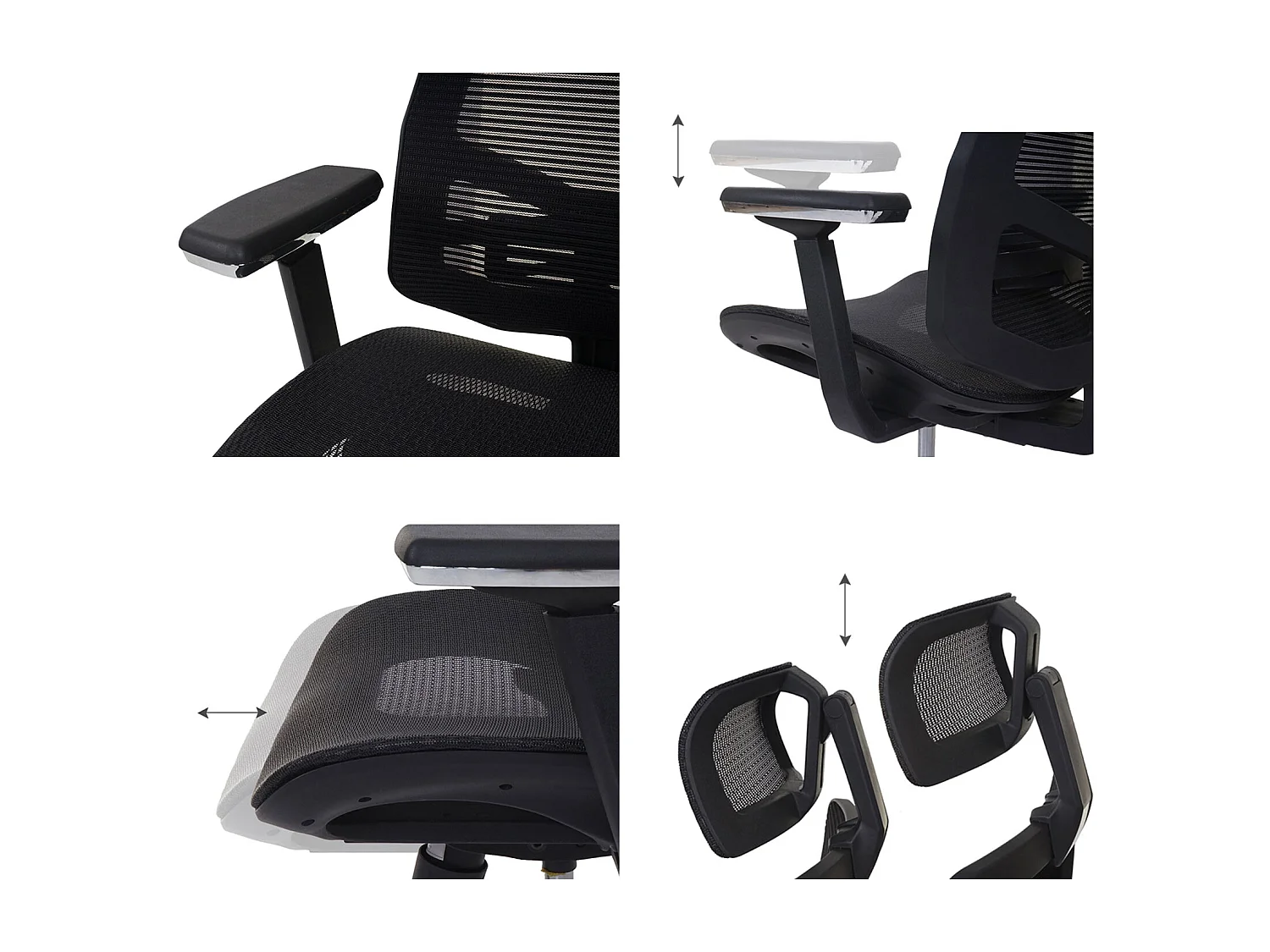Kontorstol MCW-A58,  sort/sort
