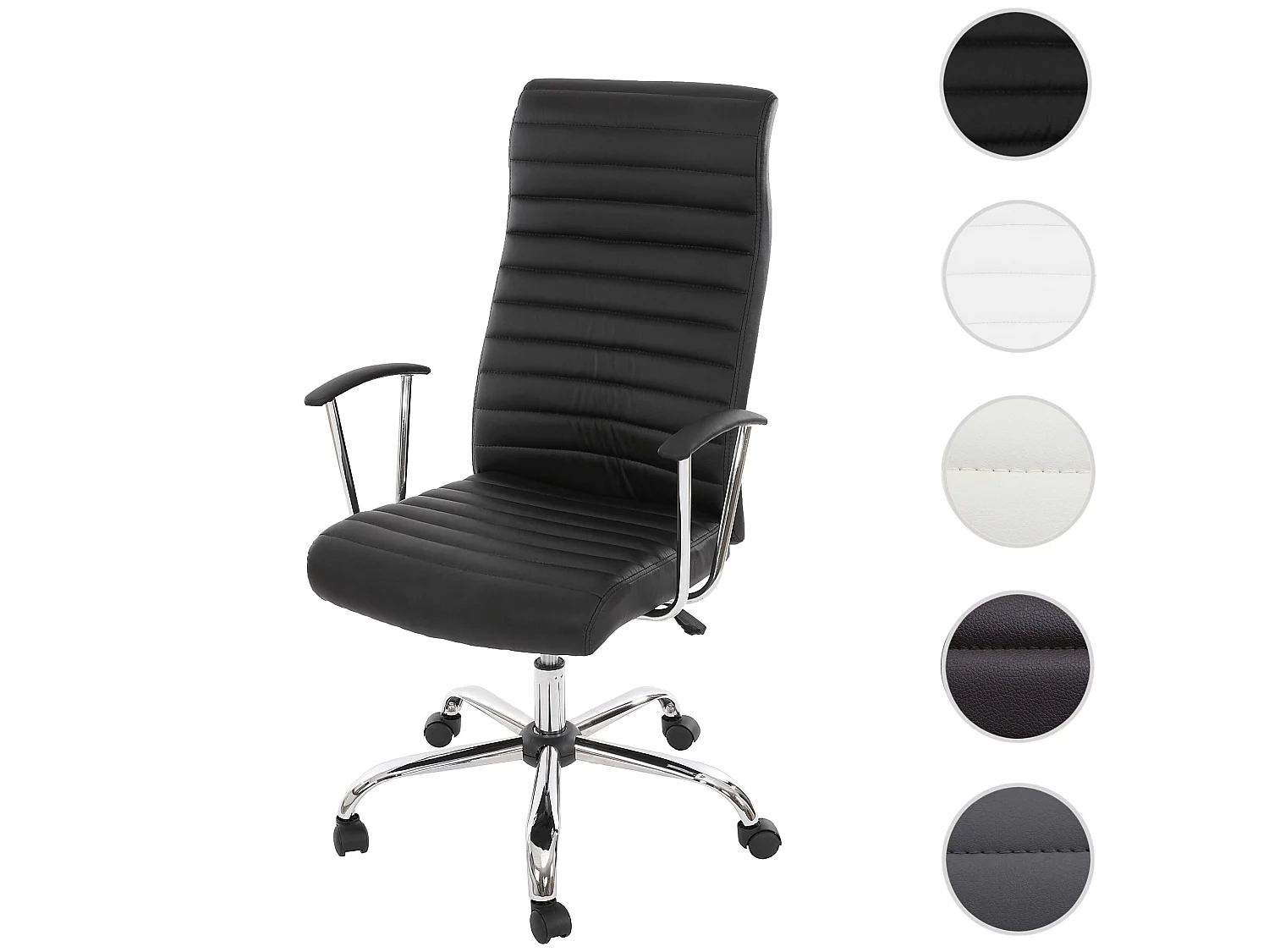 Chaise de bureau Monastir,  noir