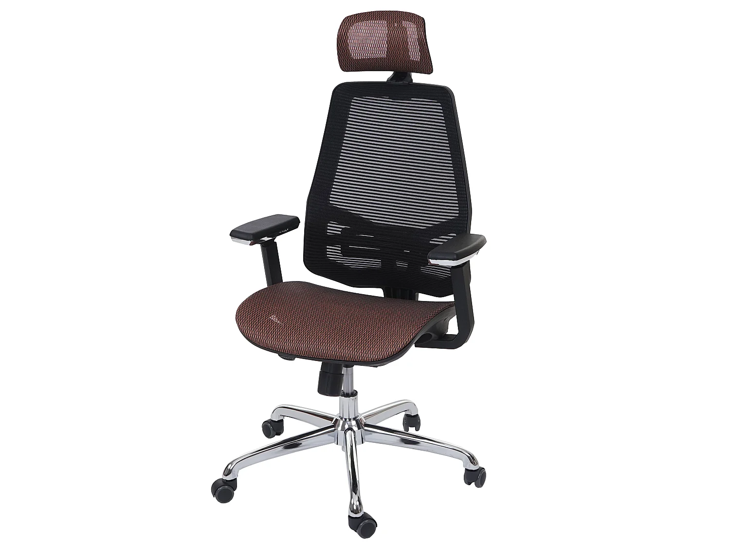 Chaise de bureau MCW-A58,  brun rouge/noir