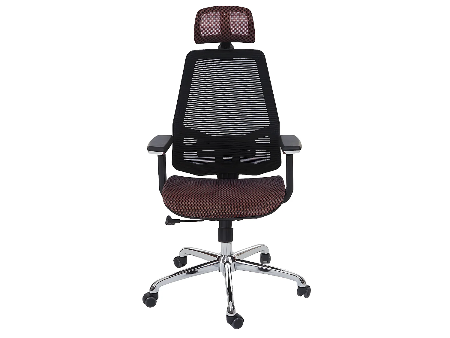 Chaise de bureau MCW-A58,  brun rouge/noir