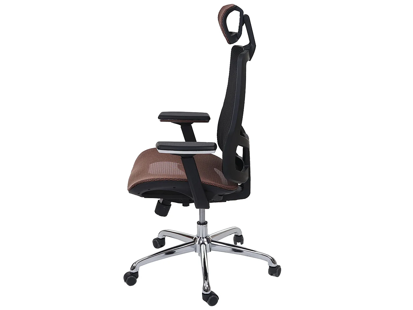 Chaise de bureau MCW-A58,  brun rouge/noir