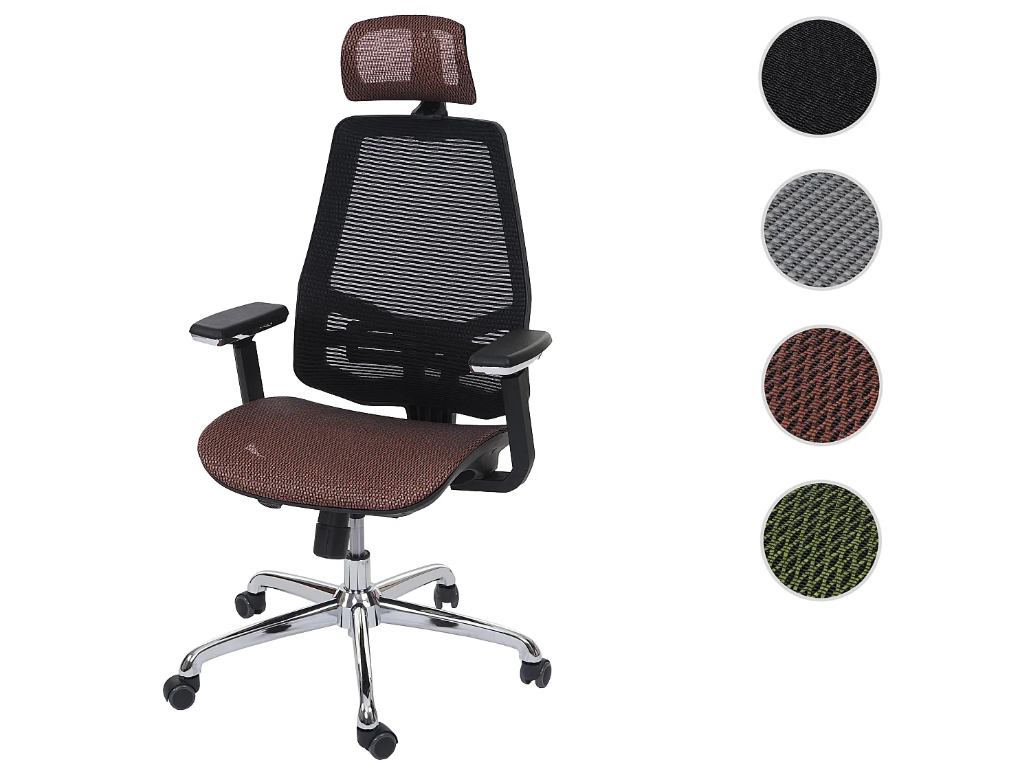 Krzesło biurowe MCW-A58,  mandarynka/czarny