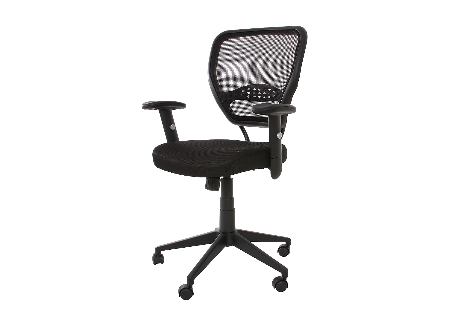 Chaise de bureau professionnelle Chicago tissu/textile,  noir avec accoudoirs