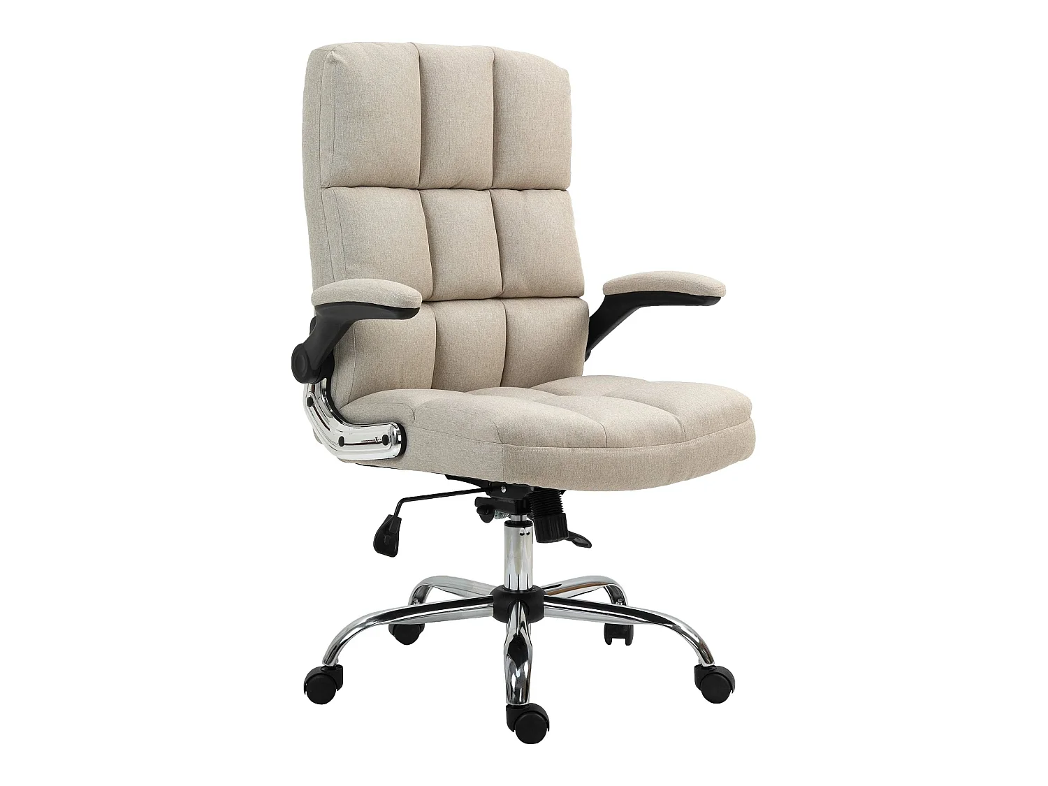 Chaise de bureau MCW-J21,  tissu/textile gris-clair