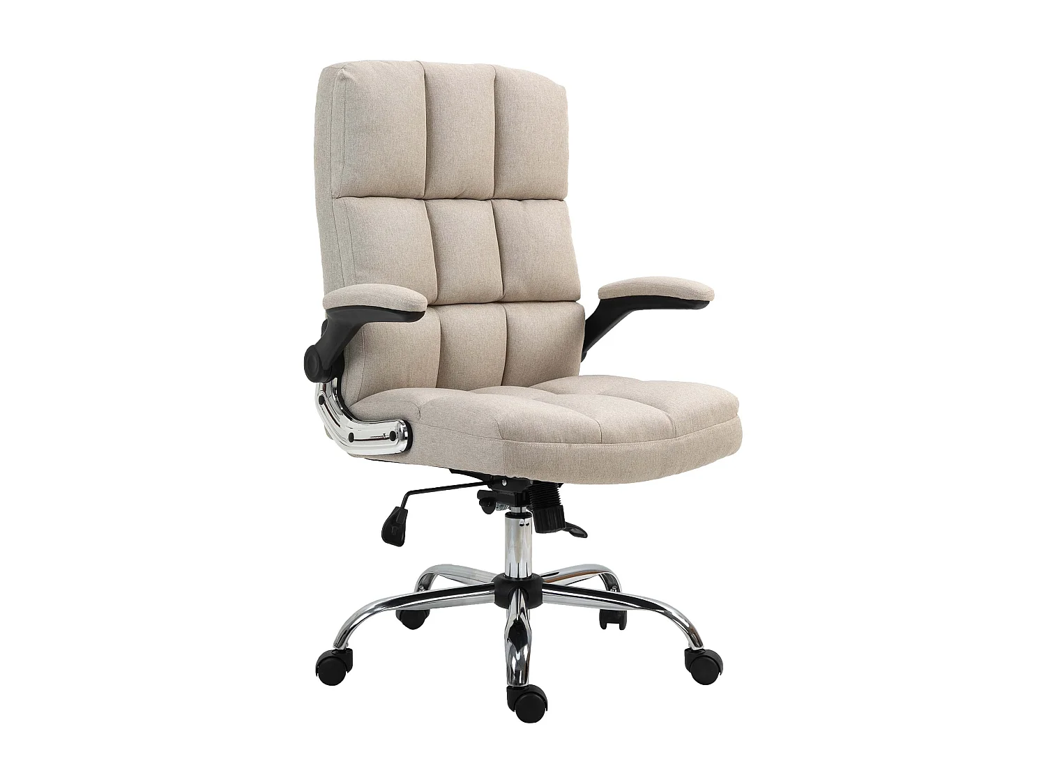 Chaise de bureau MCW-J21,  tissu/textile gris-clair