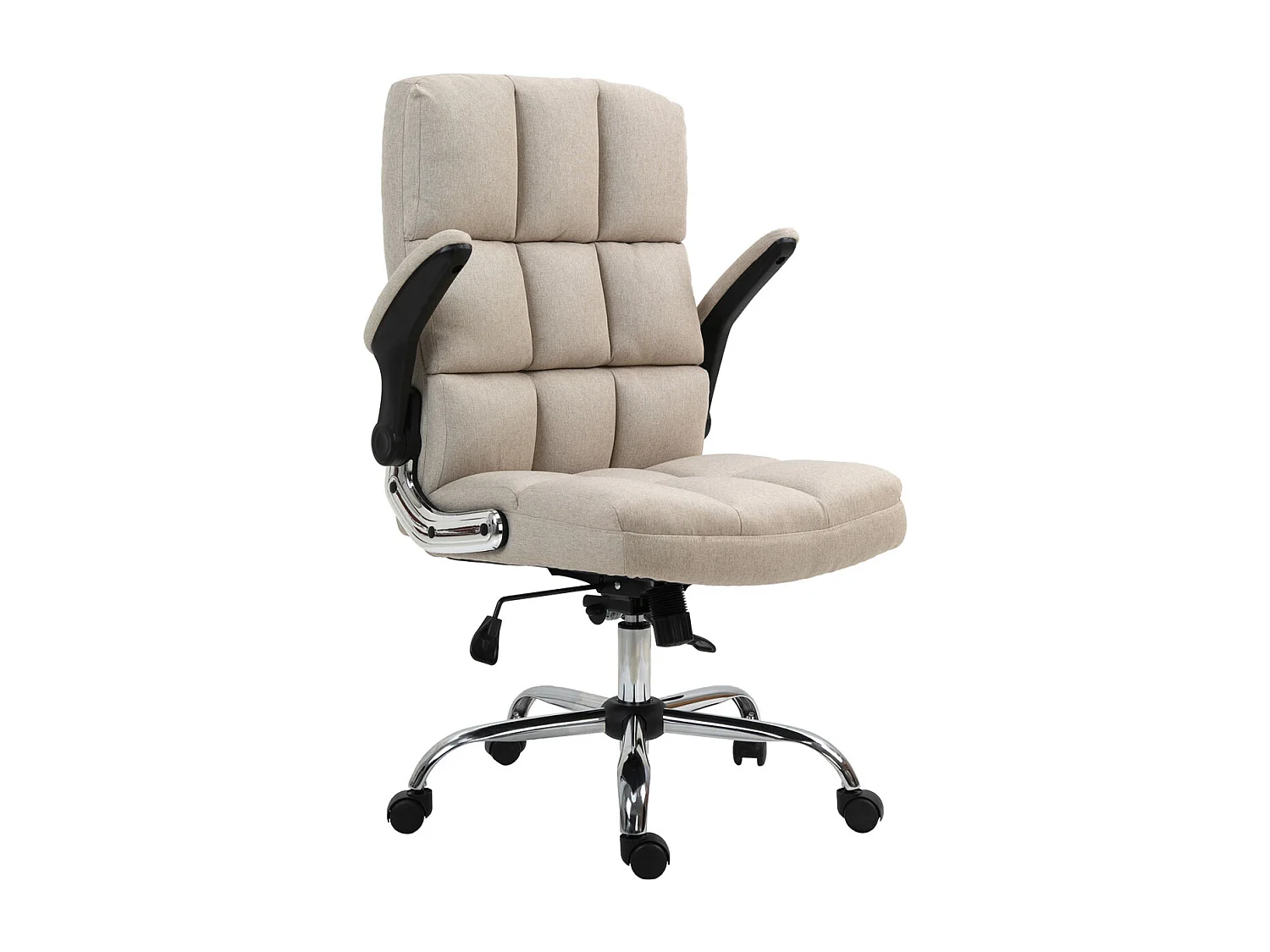 Chaise de bureau MCW-J21,  tissu/textile gris-clair