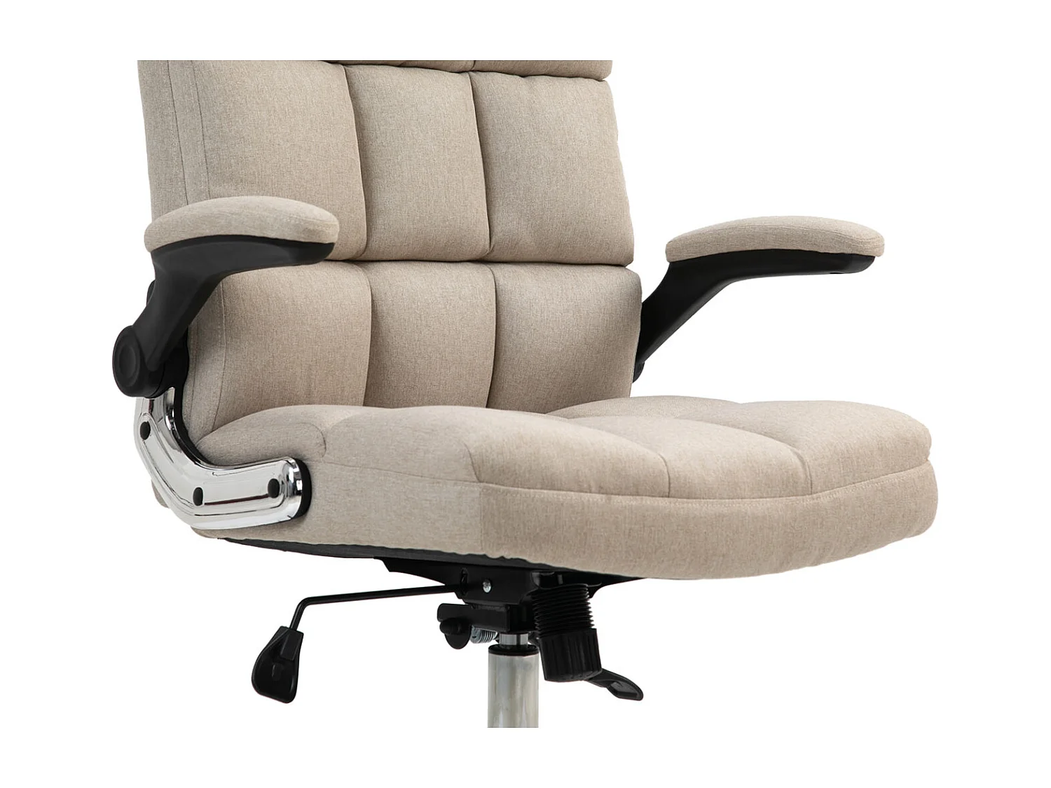 Chaise de bureau MCW-J21,  tissu/textile gris-clair