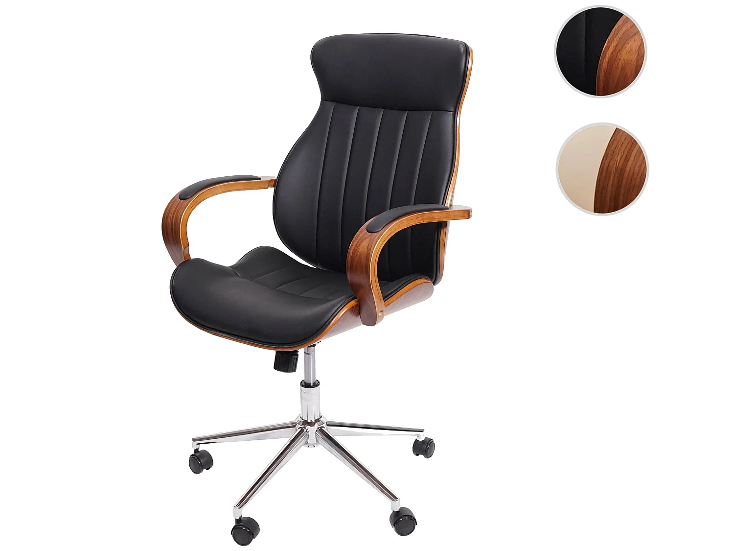 Chaise de bureau MCW-H39,  noir