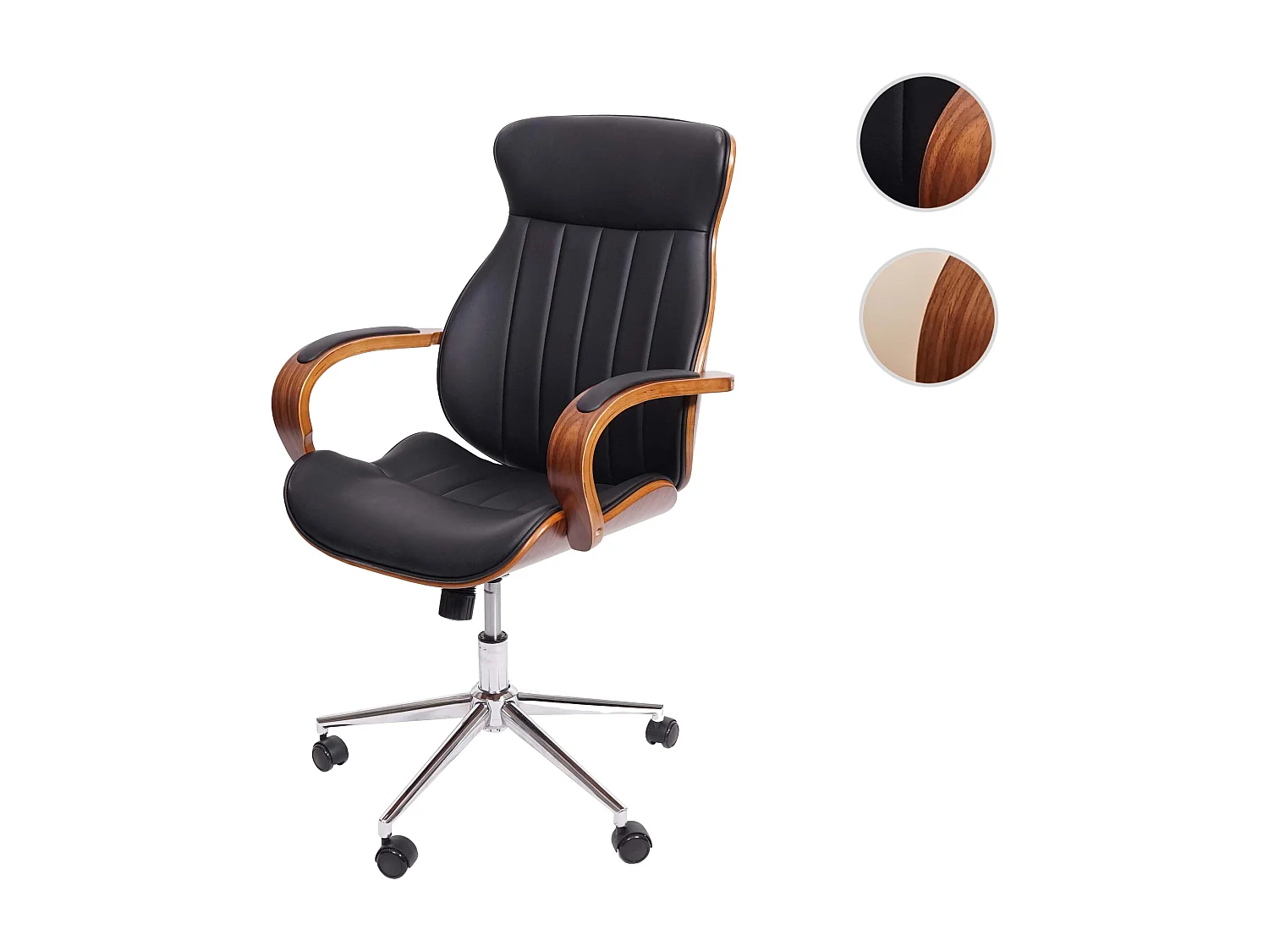 Chaise de bureau MCW-H39,  noir