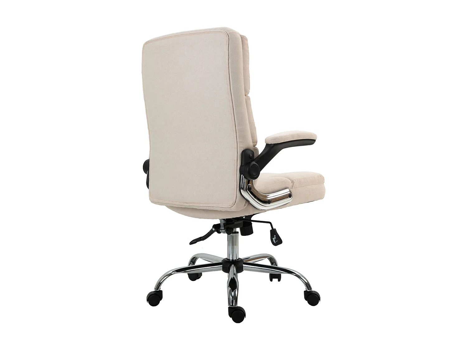Chaise de bureau MCW-J21,  tissu/textile crème-beige