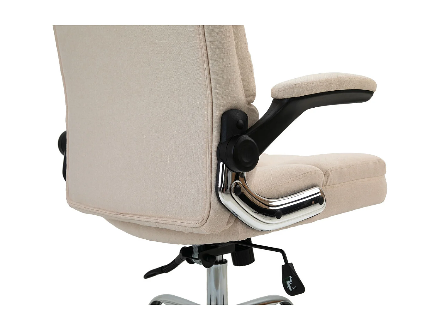 Chaise de bureau MCW-J21,  tissu/textile crème-beige
