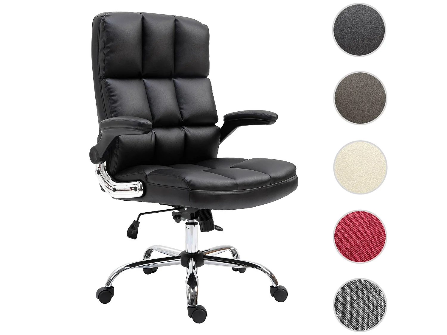 MCW-J21 bureaustoel,  kunstleer zwart