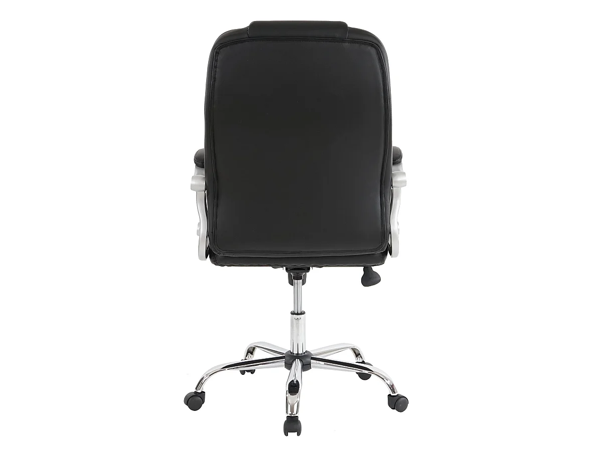 Poltrona sedia ufficio girevole T65 Boston XXL ecopelle design moderno altezza regolabile nero