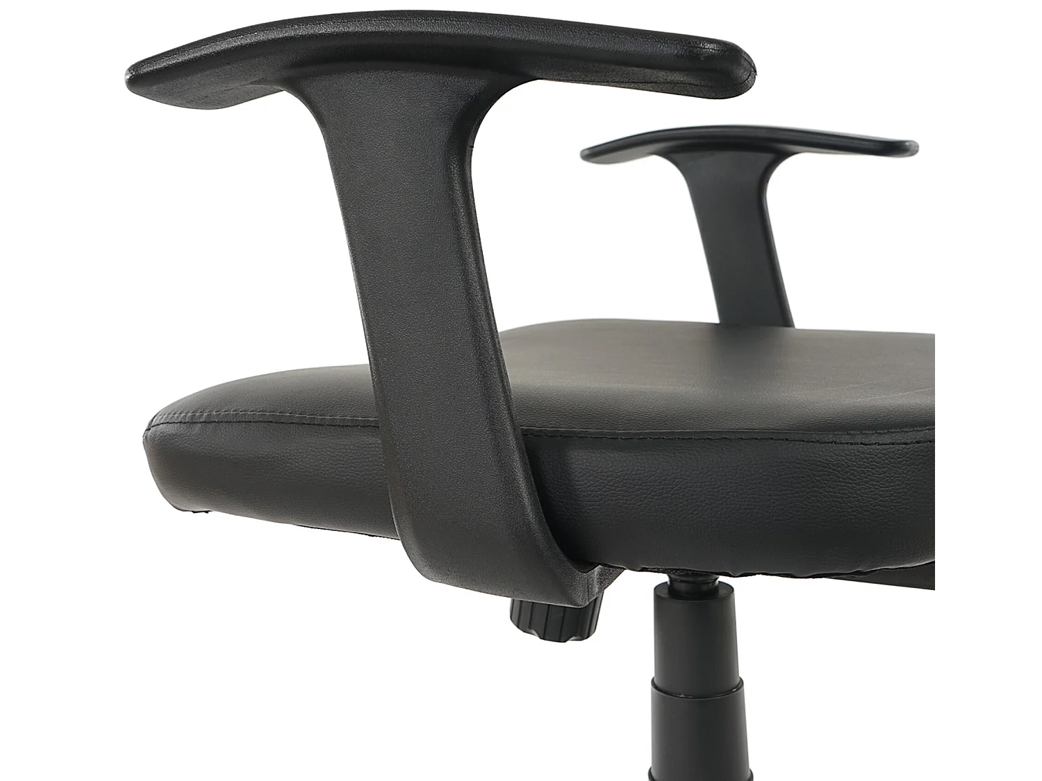 Profi-Bürostuhl Chicago Kunstleder, Schwarz mit Armlehnen