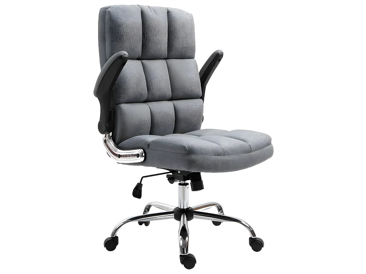 Krzesło biurowe MCW-J21,  tkanina/tekstylia szary