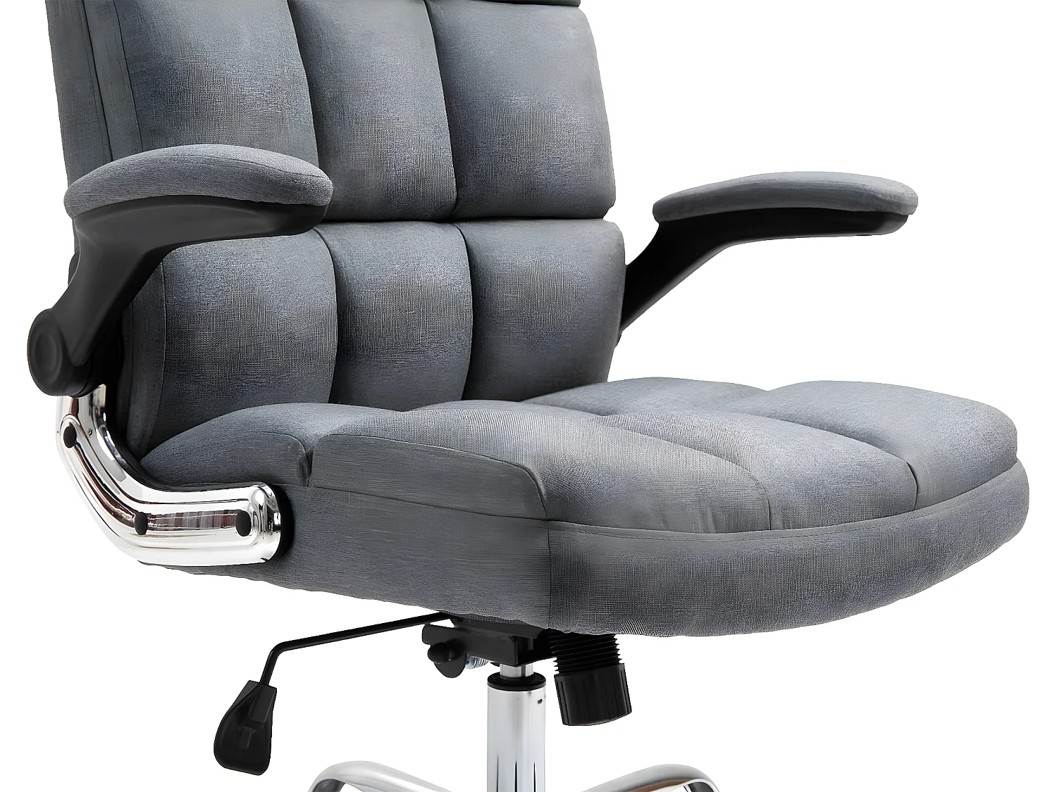 Krzesło biurowe MCW-J21,  tkanina/tekstylia szary