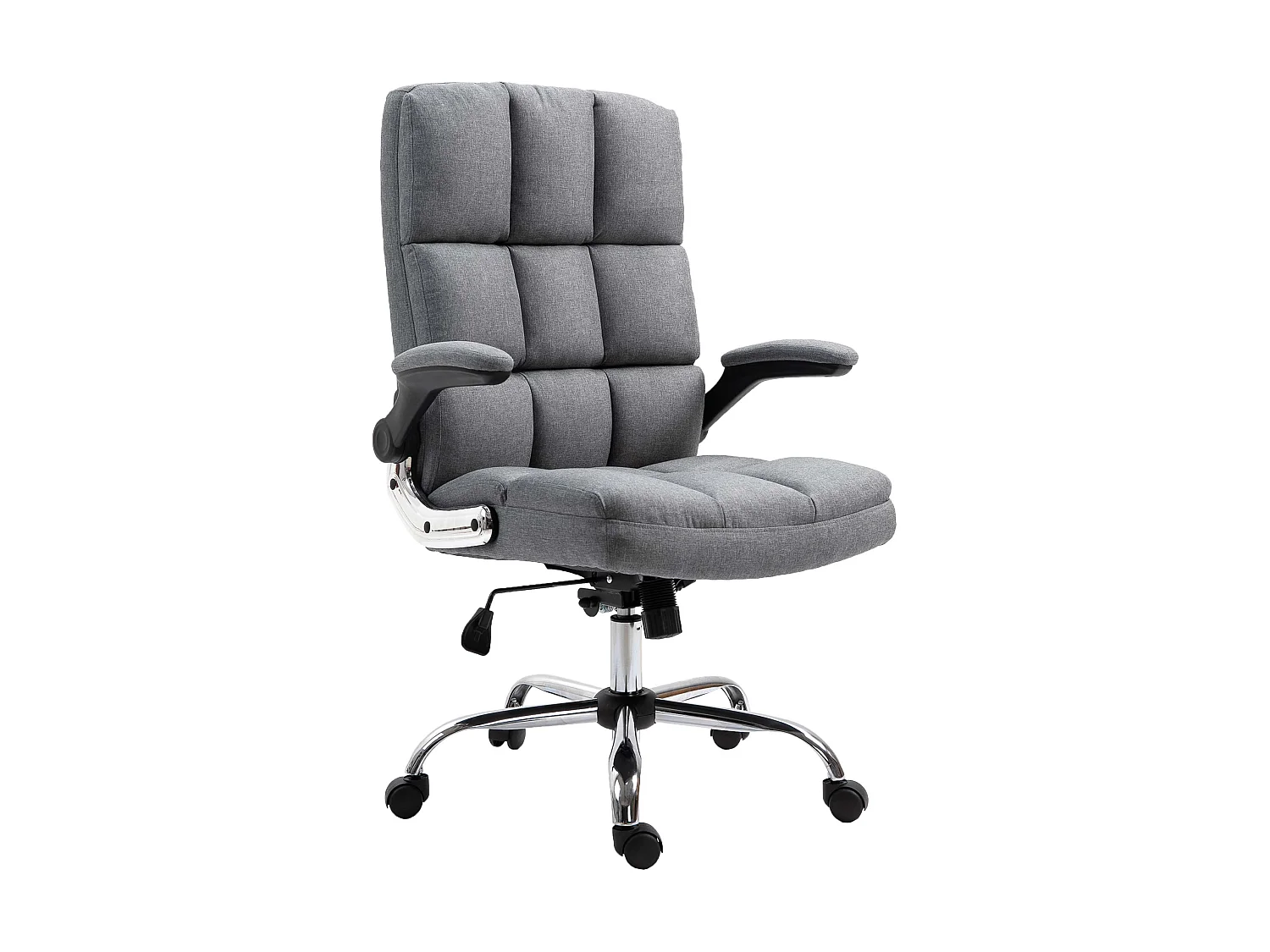 Chaise de bureau MCW-J21,  tissu/textile gris