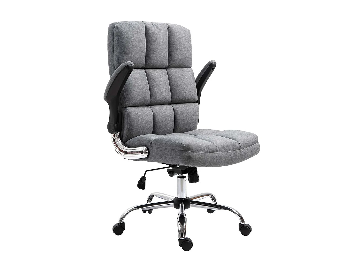 Chaise de bureau MCW-J21,  tissu/textile gris