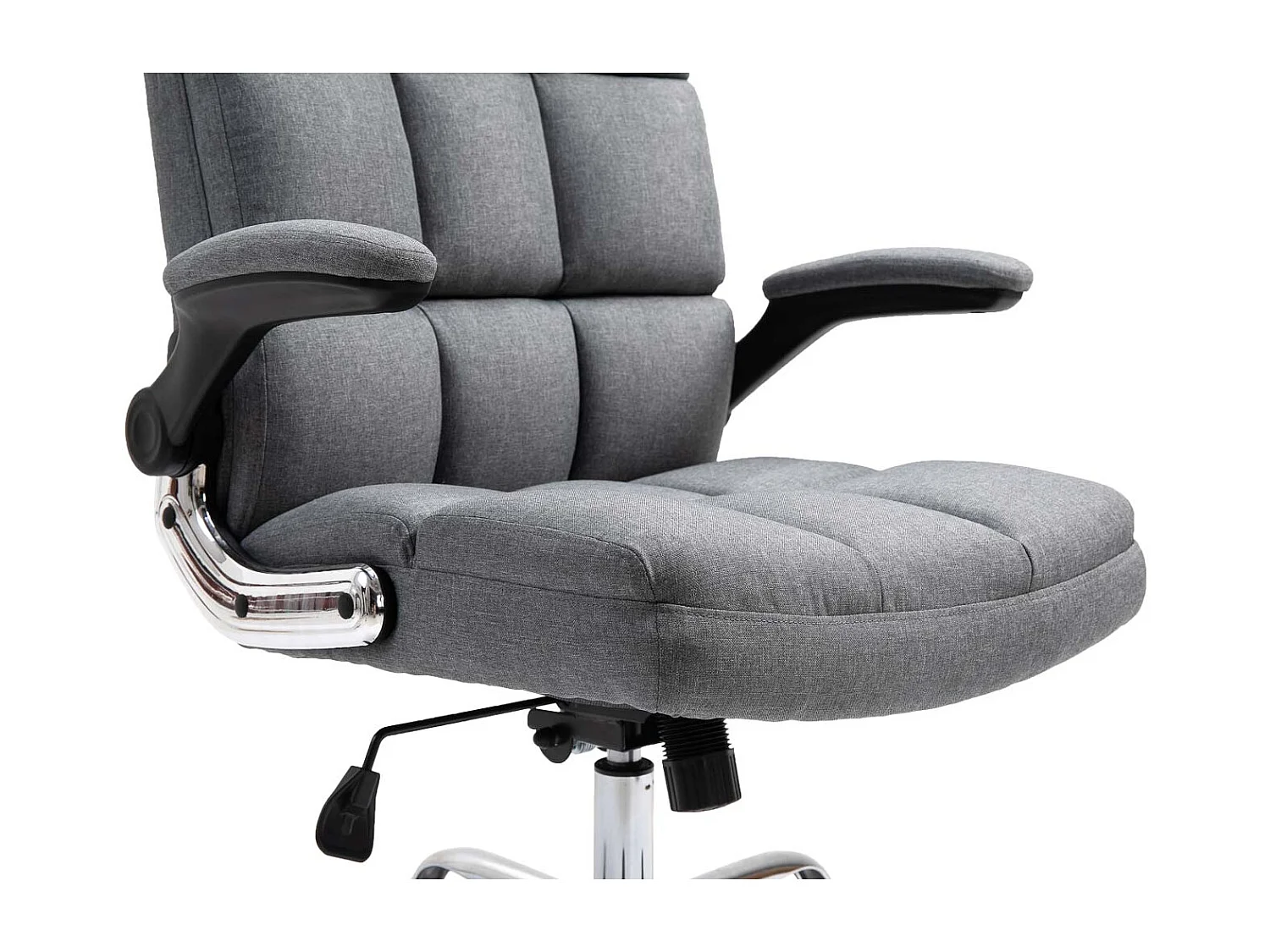 Chaise de bureau MCW-J21,  tissu/textile gris