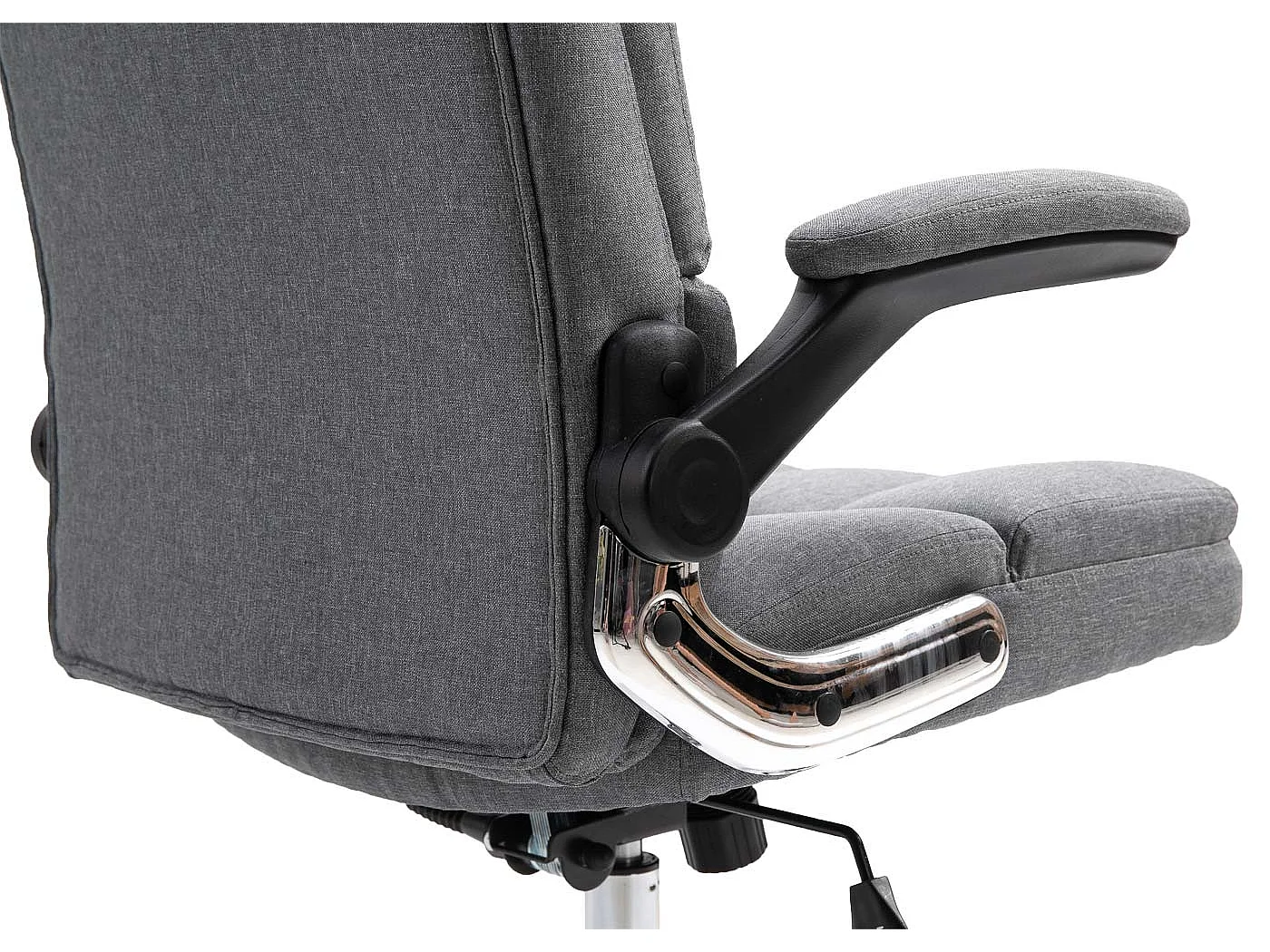 Chaise de bureau MCW-J21,  tissu/textile gris