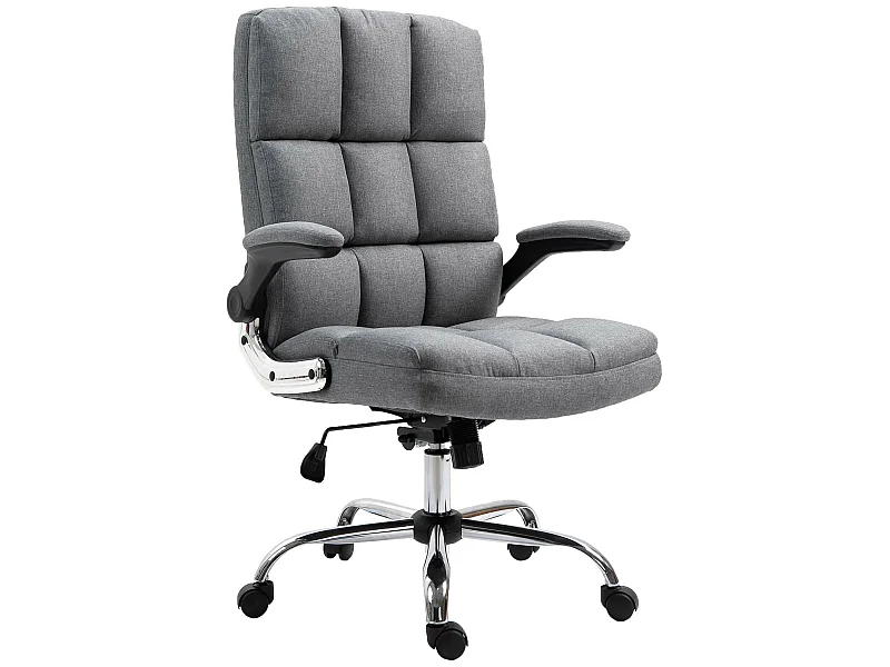 Chaise de bureau MCW-J21,  tissu/textile gris