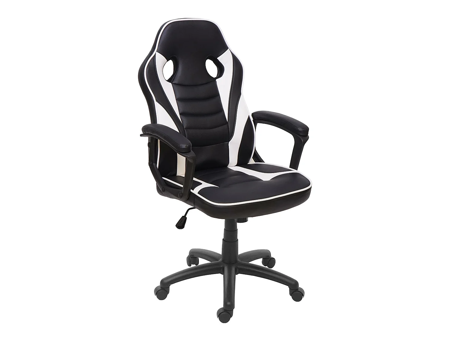 Chaise de bureau MCW-F59,  noir-blanc