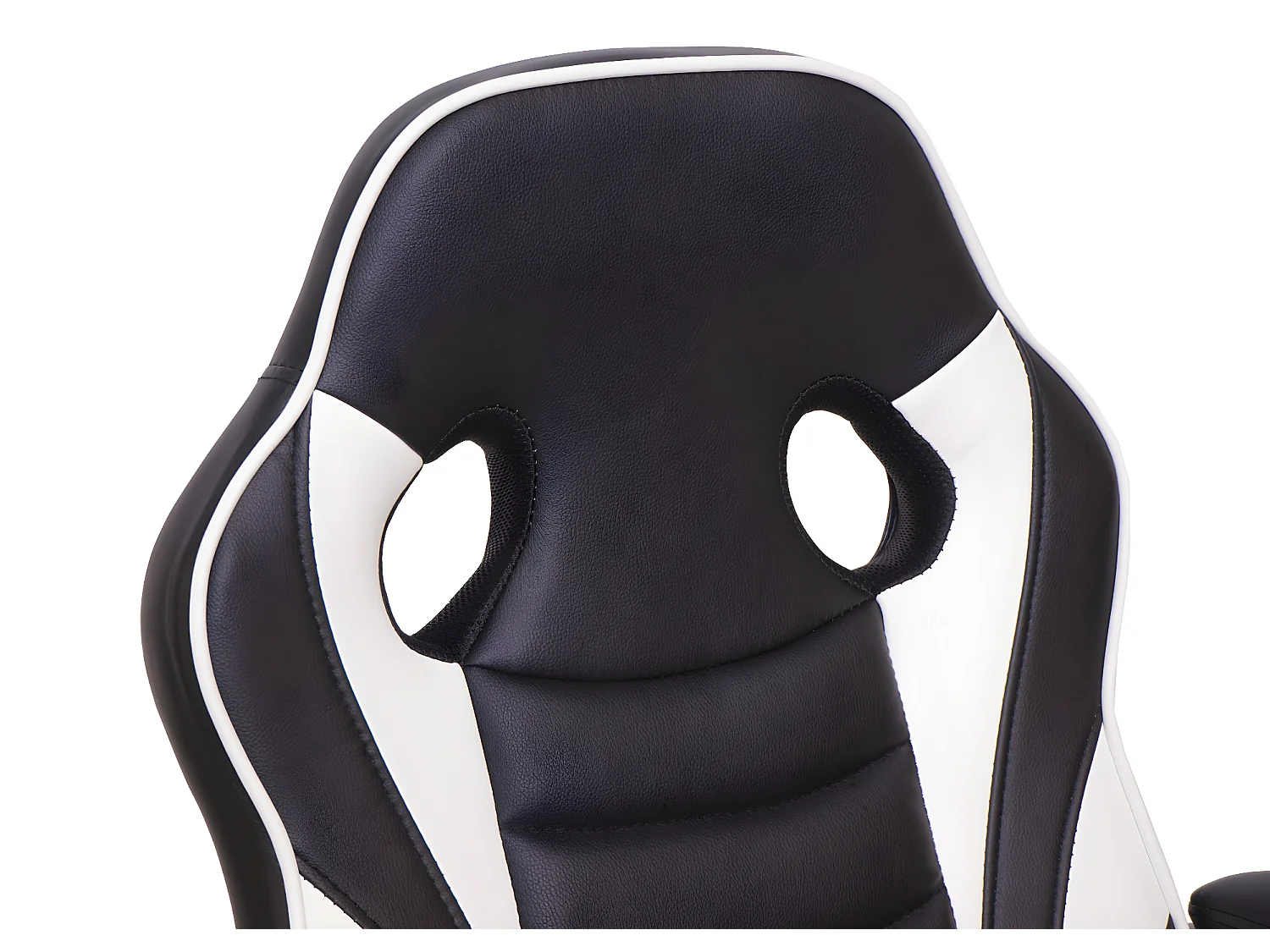 Chaise de bureau MCW-F59,  noir-blanc