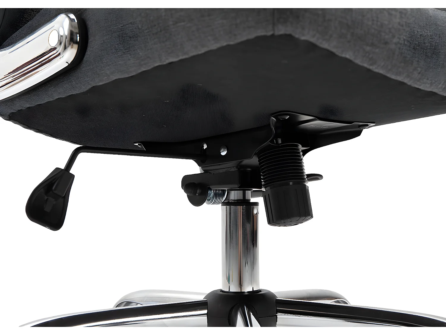 Chaise de bureau MCW-J21,  tissu/textile gris-foncé