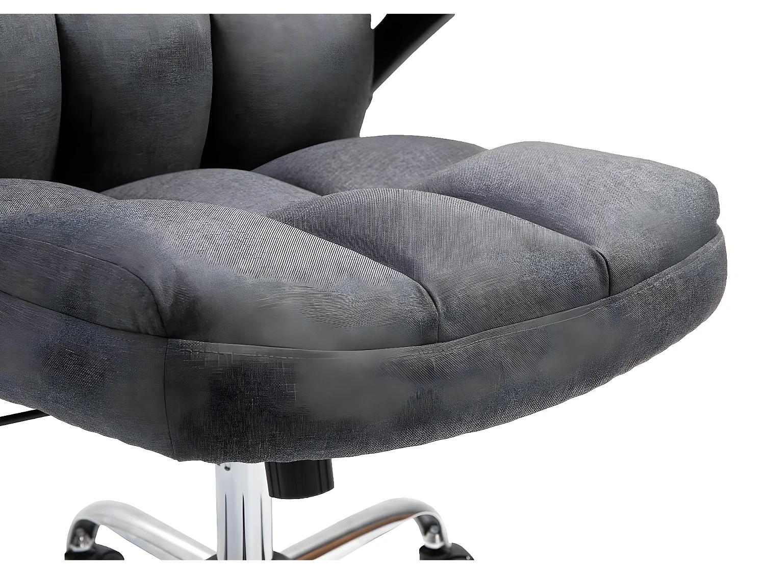 Chaise de bureau MCW-J21,  tissu/textile gris-foncé