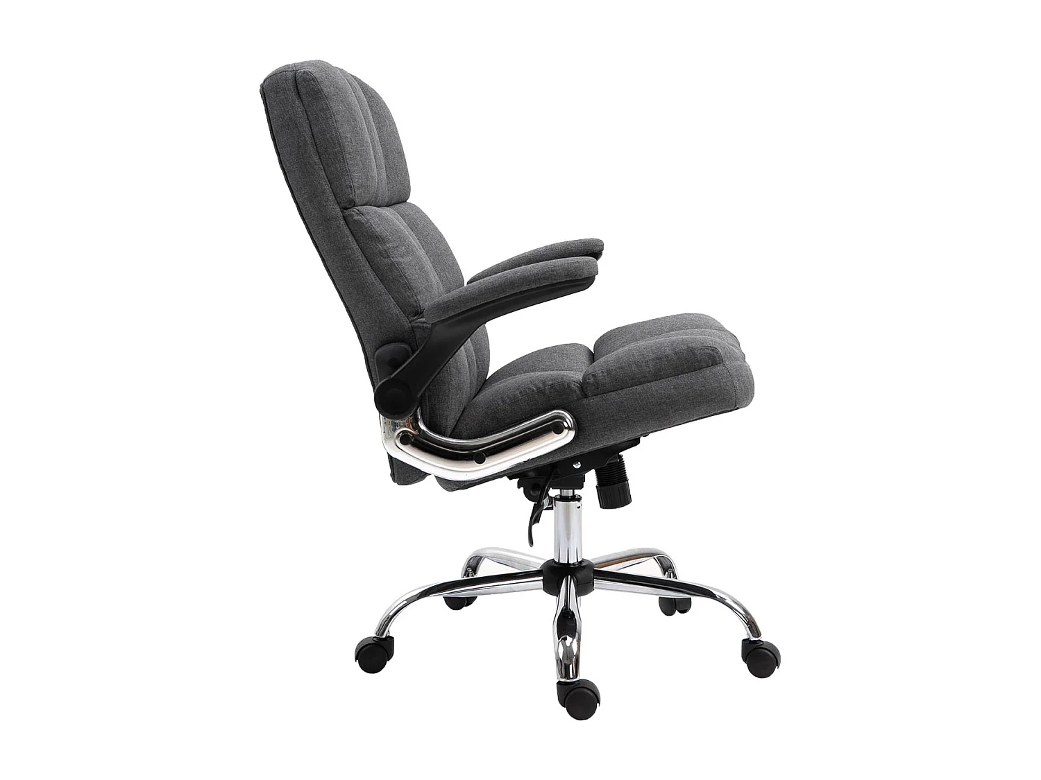 Krzesło biurowe MCW-J21,  tkanina/tekstylia ciemnoszary