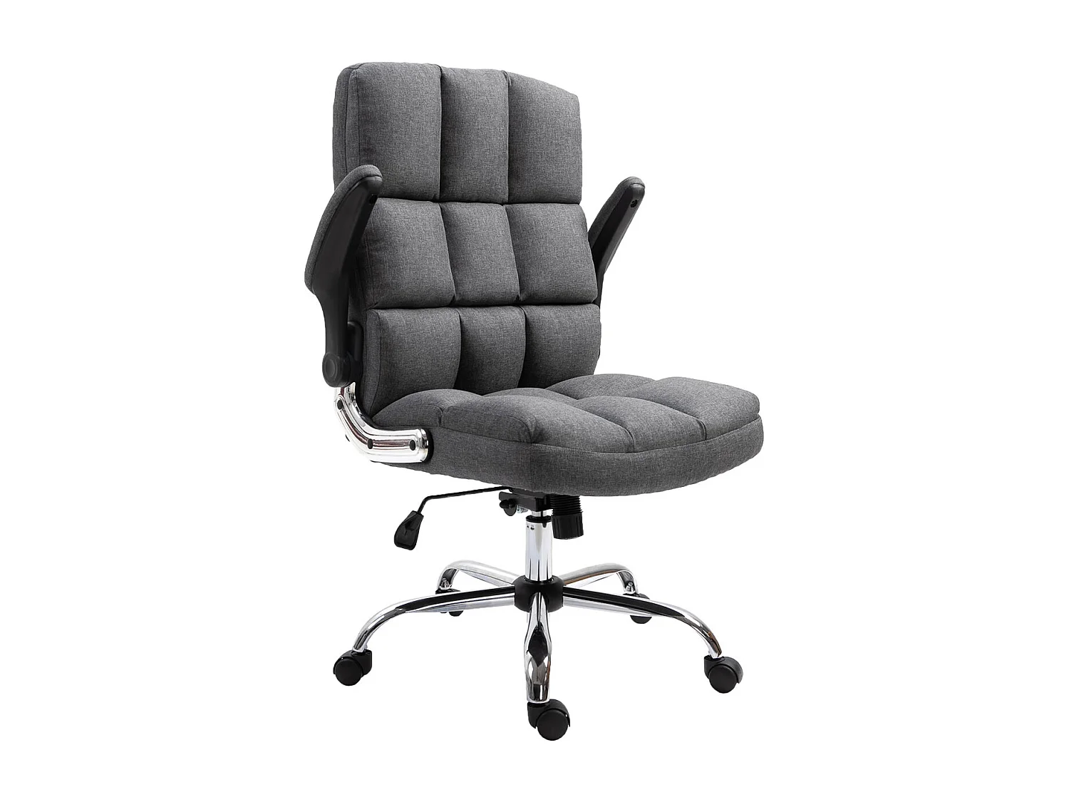 Krzesło biurowe MCW-J21,  tkanina/tekstylia ciemnoszary