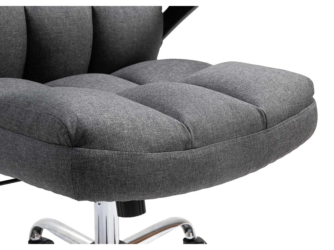 Krzesło biurowe MCW-J21,  tkanina/tekstylia ciemnoszary