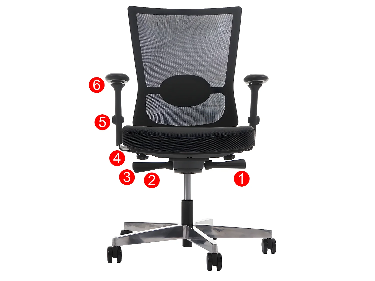 Silla de oficina MERRYFAIR Karlstad,  negro