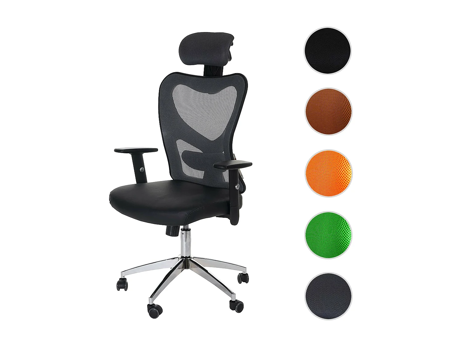 Chaise de bureau professionnelle Pamplona,  gris