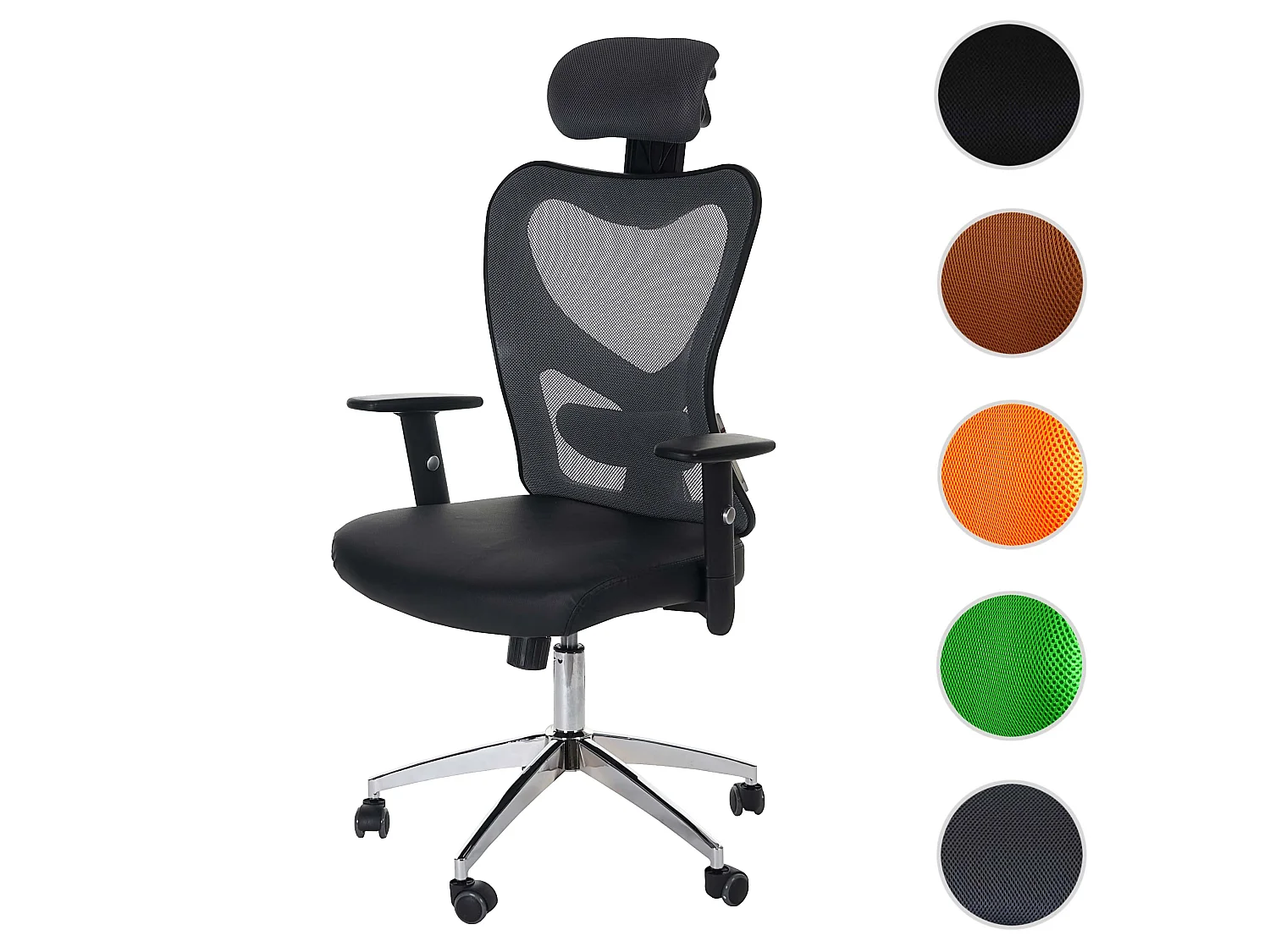 Profesjonalne krzesło biurowe Pamplona,  szary