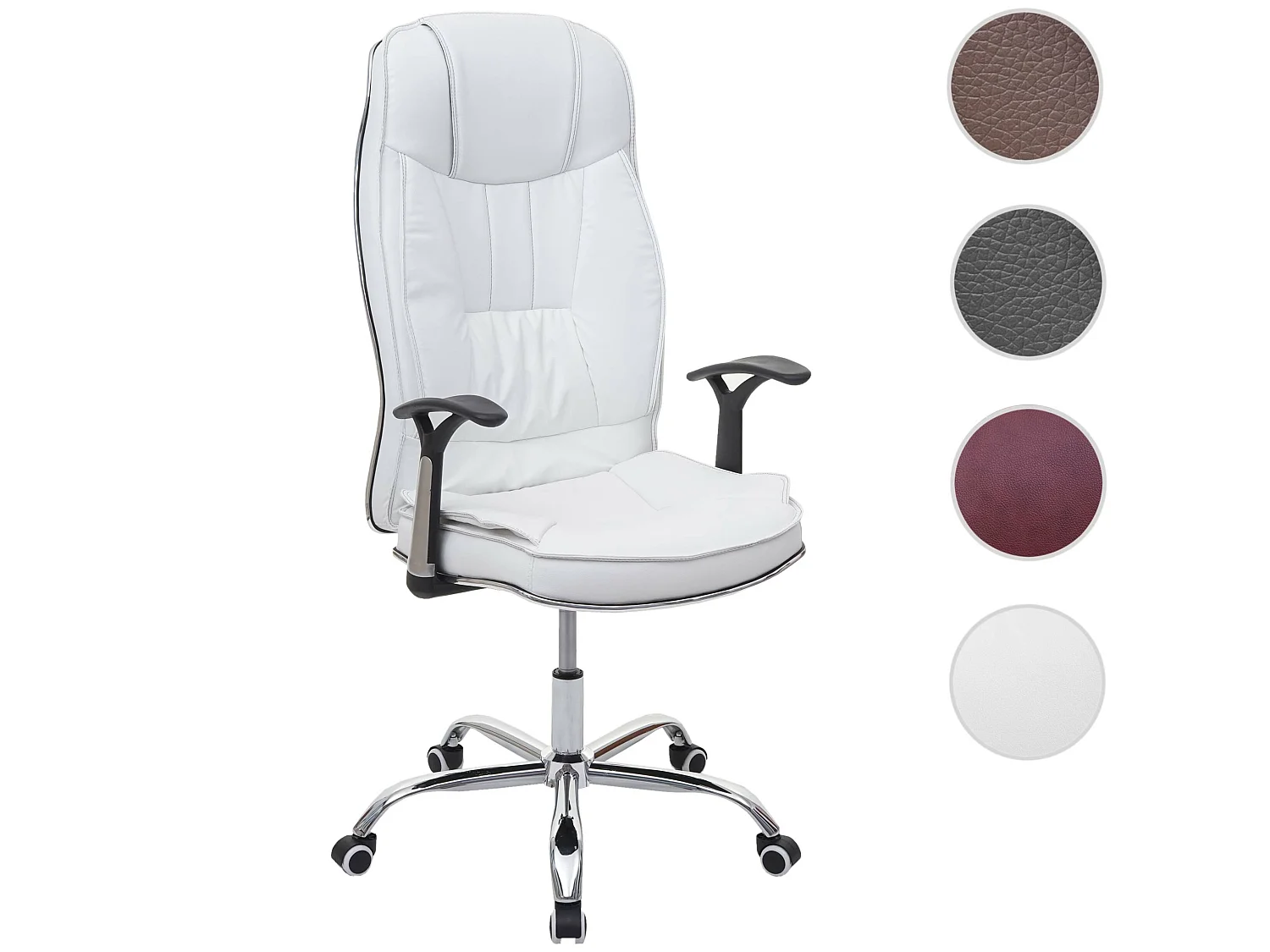 Chaise de bureau MCW-F14,  blanc