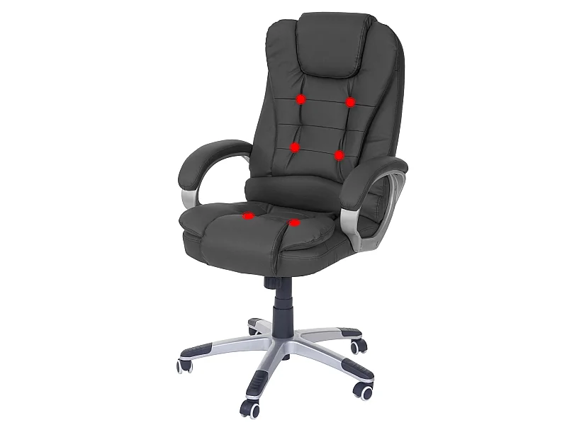 Poltrona massaggio ufficio Blackburn T679 ecopelle nero