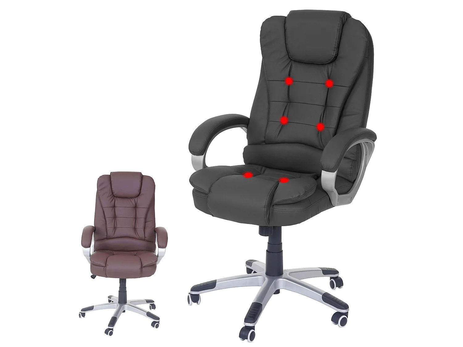 Massage-Bürostuhl Blackpool, Schwarz