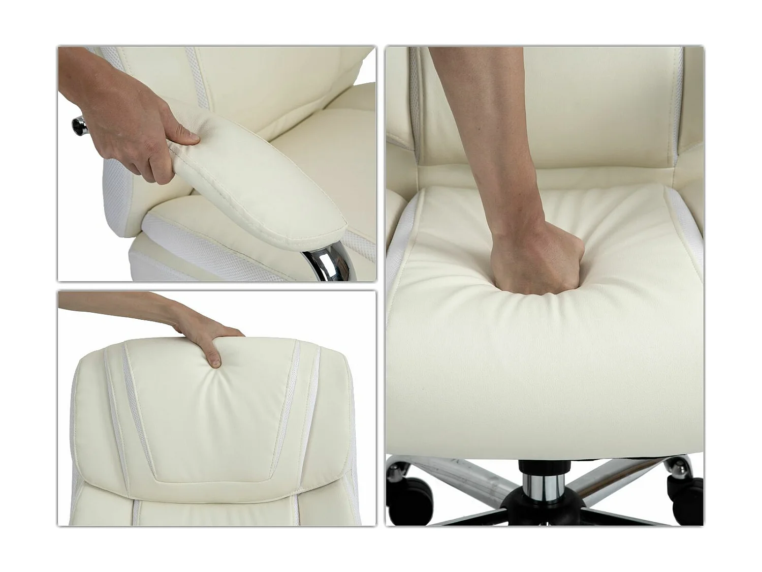 XXL Bürostuhl MCW-H94, Creme-beige