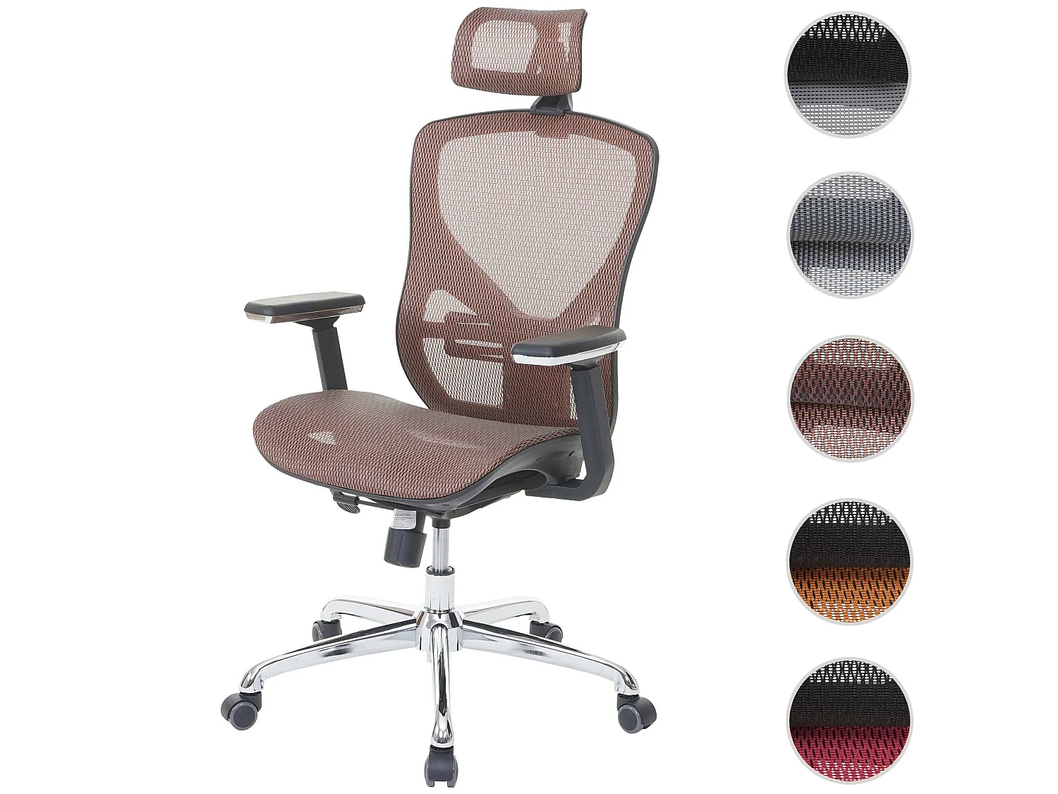 Chaise de bureau MCW-A61,  mandarine/mandarine