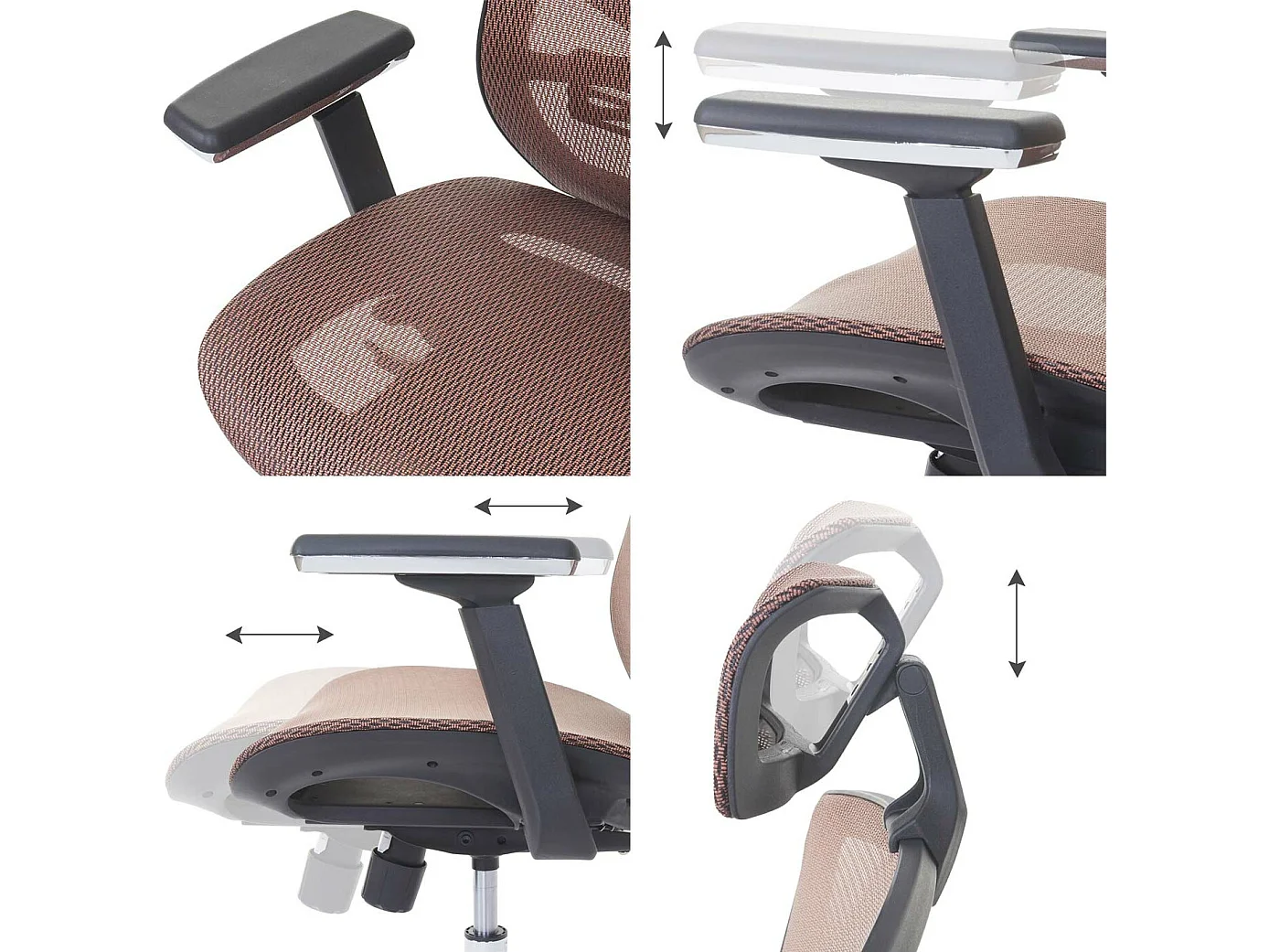 Chaise de bureau MCW-A61,  mandarine/mandarine