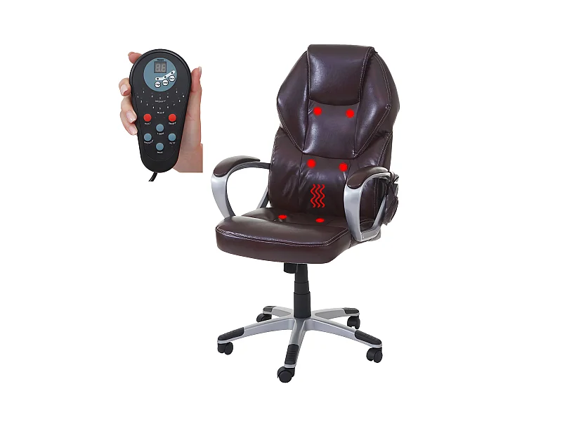 Massage-Bürostuhl MCW-A69, Bordeaux