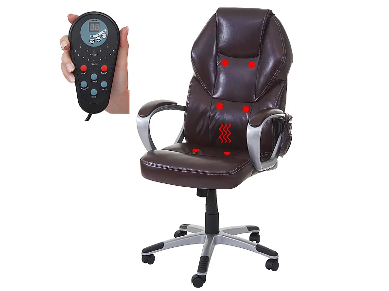 Massage-Bürostuhl MCW-A69, Bordeaux