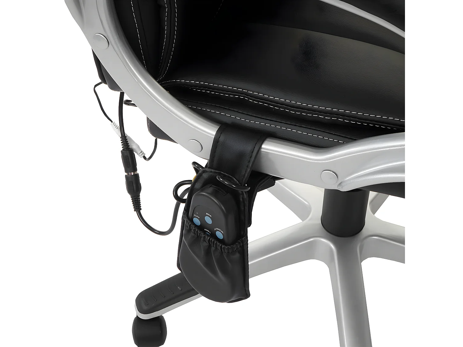 Massage-Bürostuhl MCW-A71, Schwarz