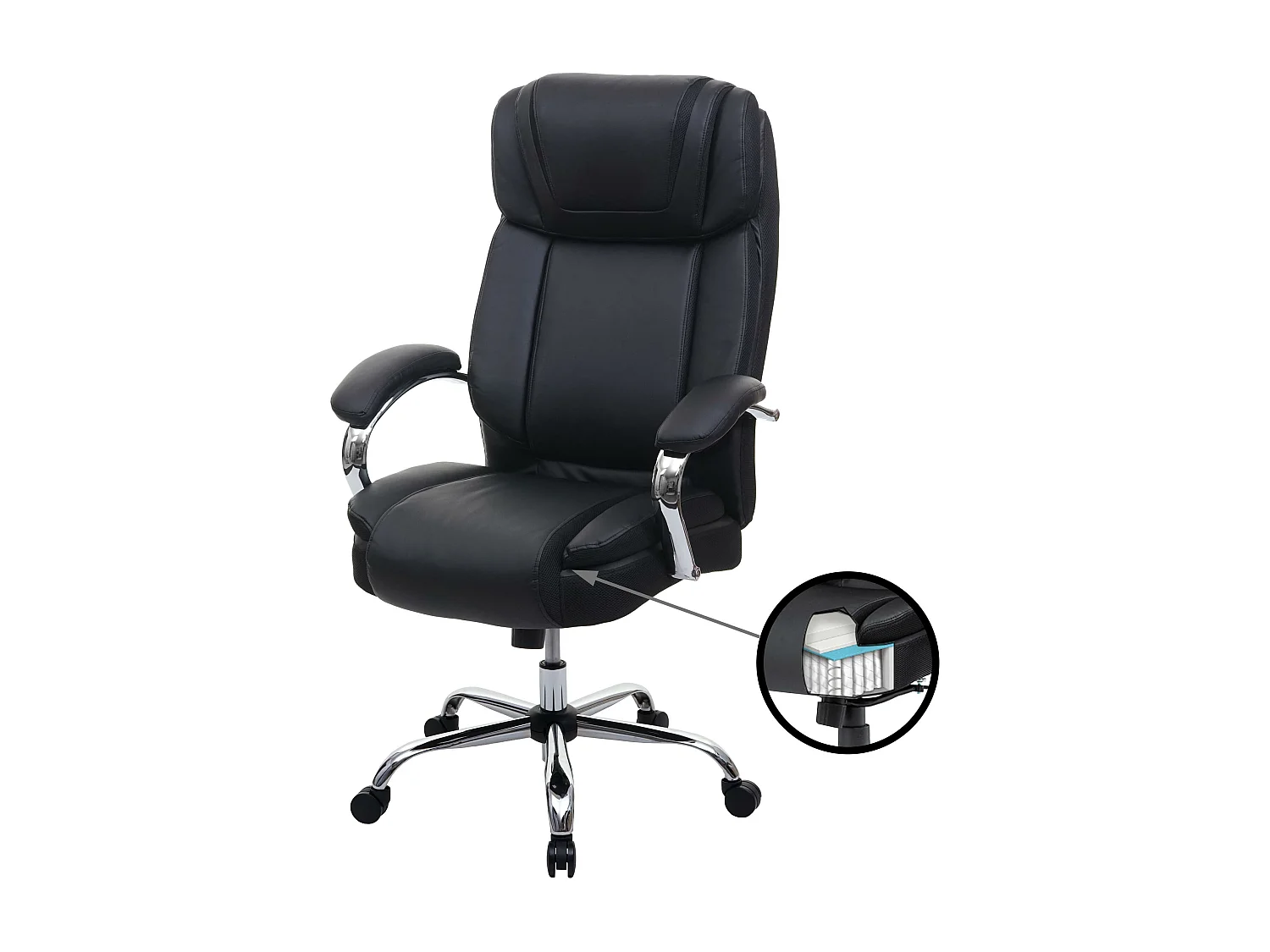 XXL Bürostuhl MCW-H94, Schwarz