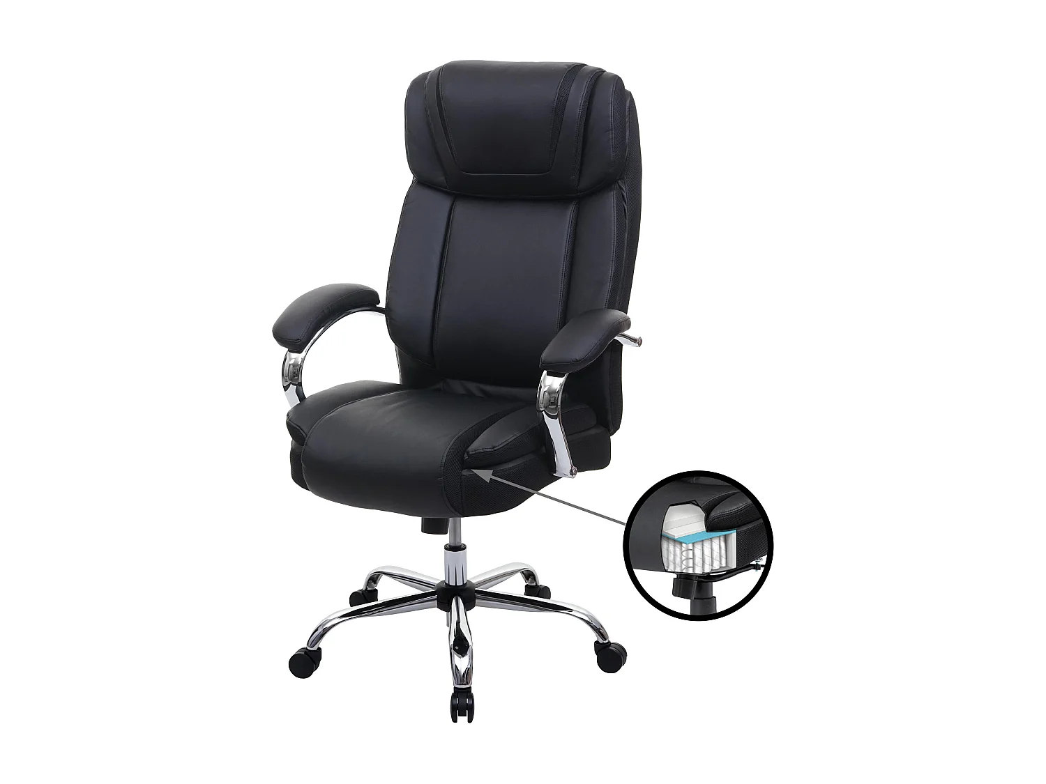 XXL Bürostuhl MCW-H94, Schwarz