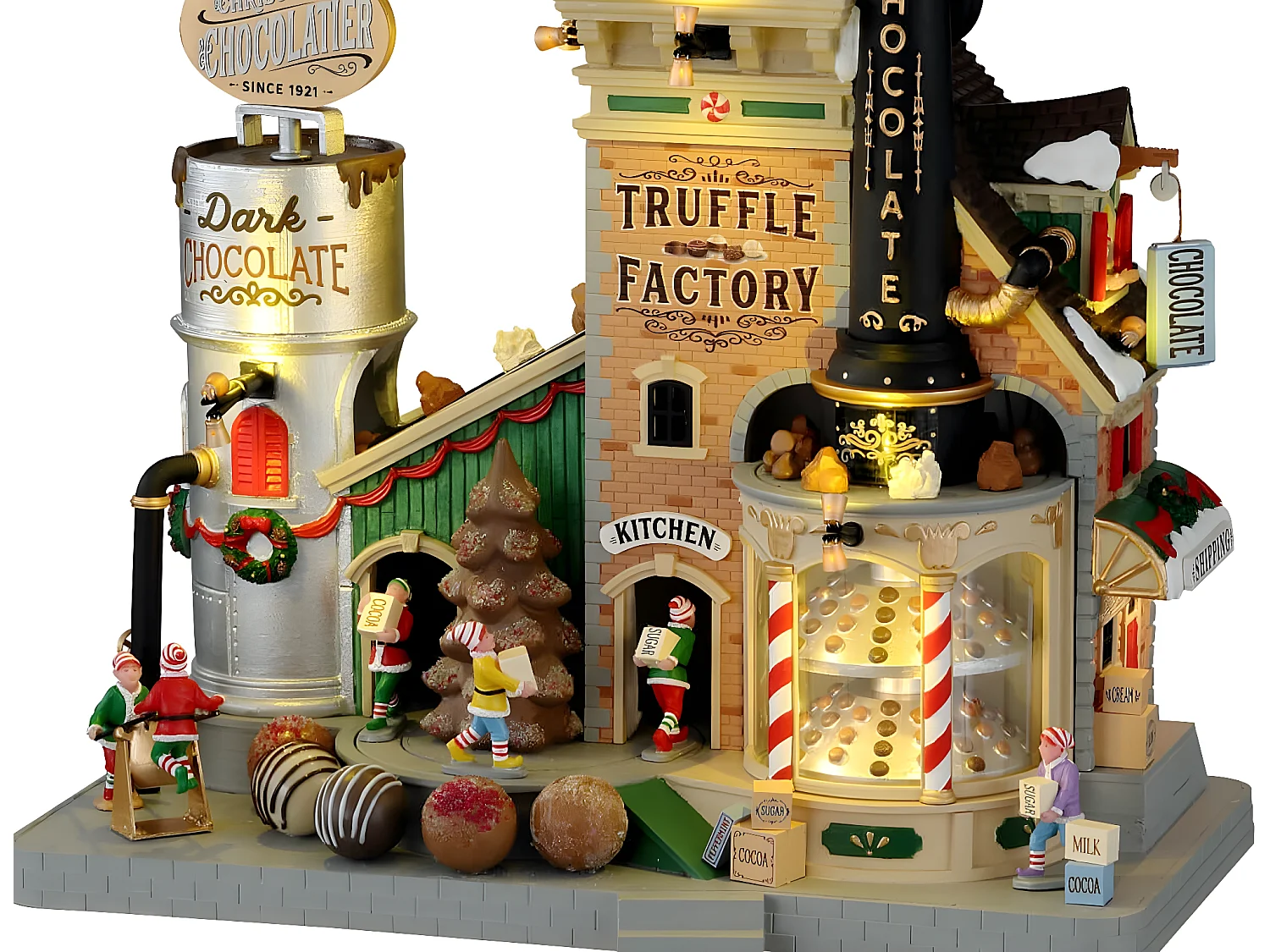 La fabrique de truffes du chocolatier de Noël, avec adaptateur 4,5 V - LEMAX
