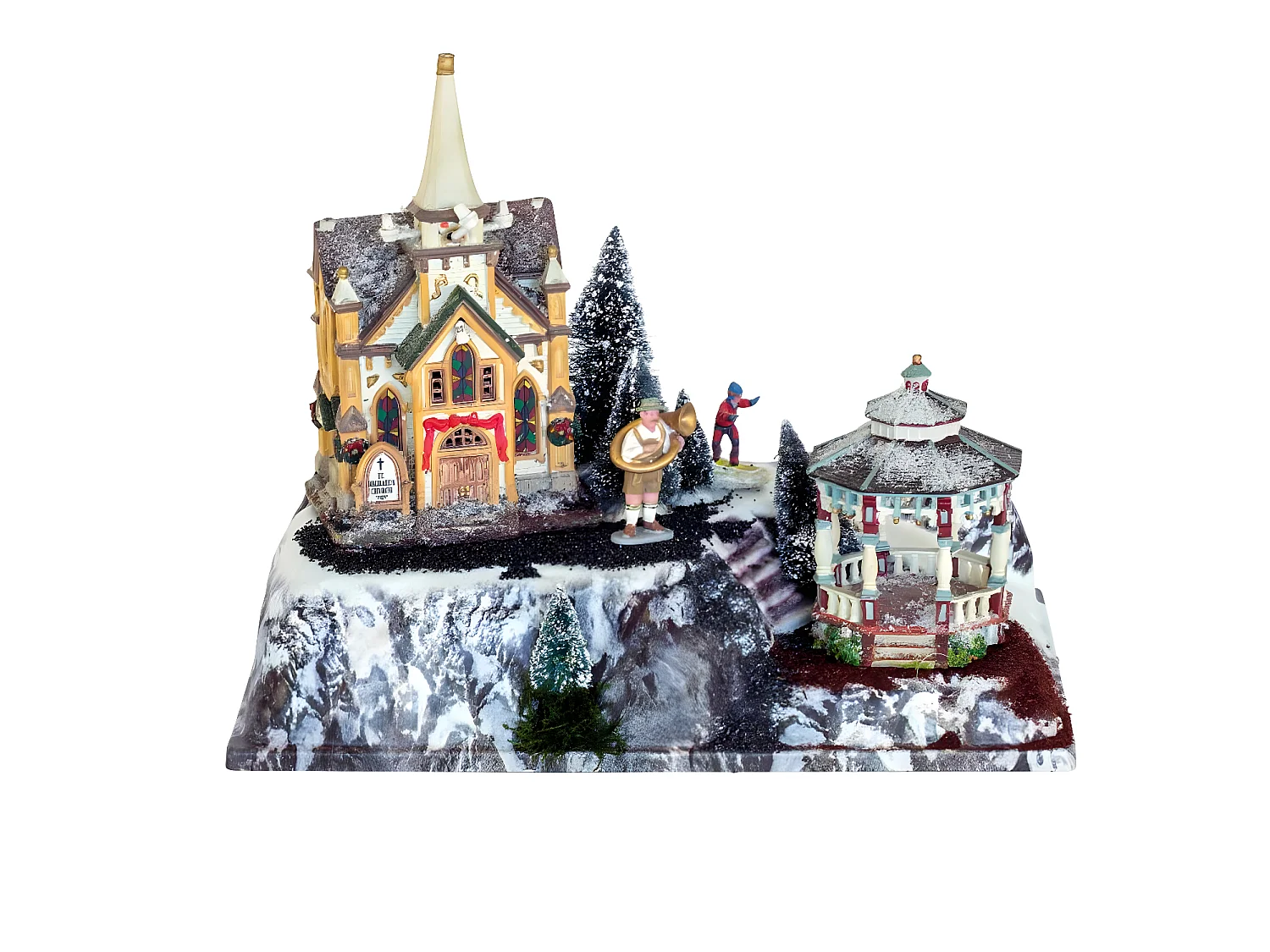 Base de village de Noël couleur Mont-Blanc - 45 x 25 cm - My Village