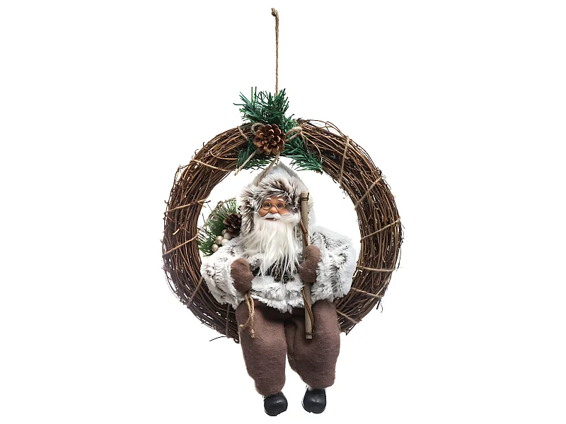 Décoration Père-Noël sur Couronne - Fééric Christmas